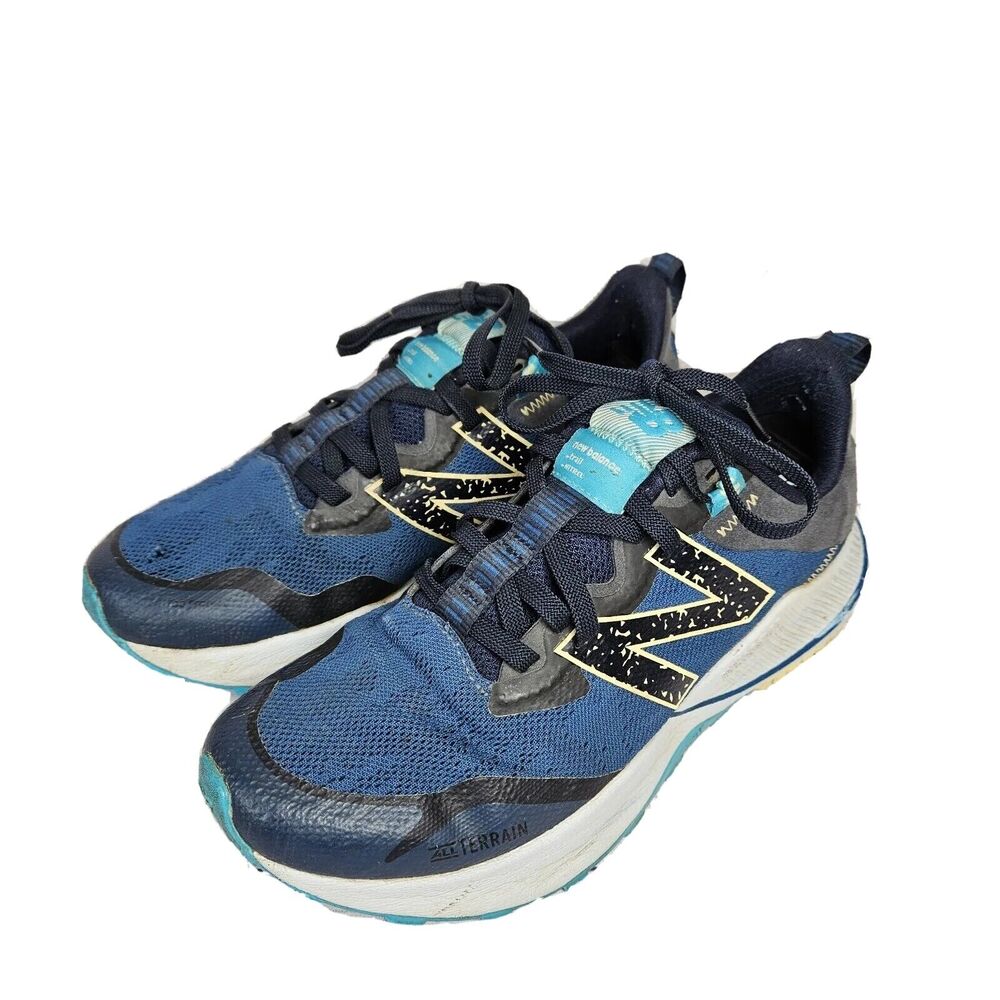 New Balance Nitrel Blue Trail Running Mud Run Shoes Women's Size 8 Outdoors